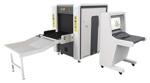 Large tunnel X-ray baggage scanner with operator console
