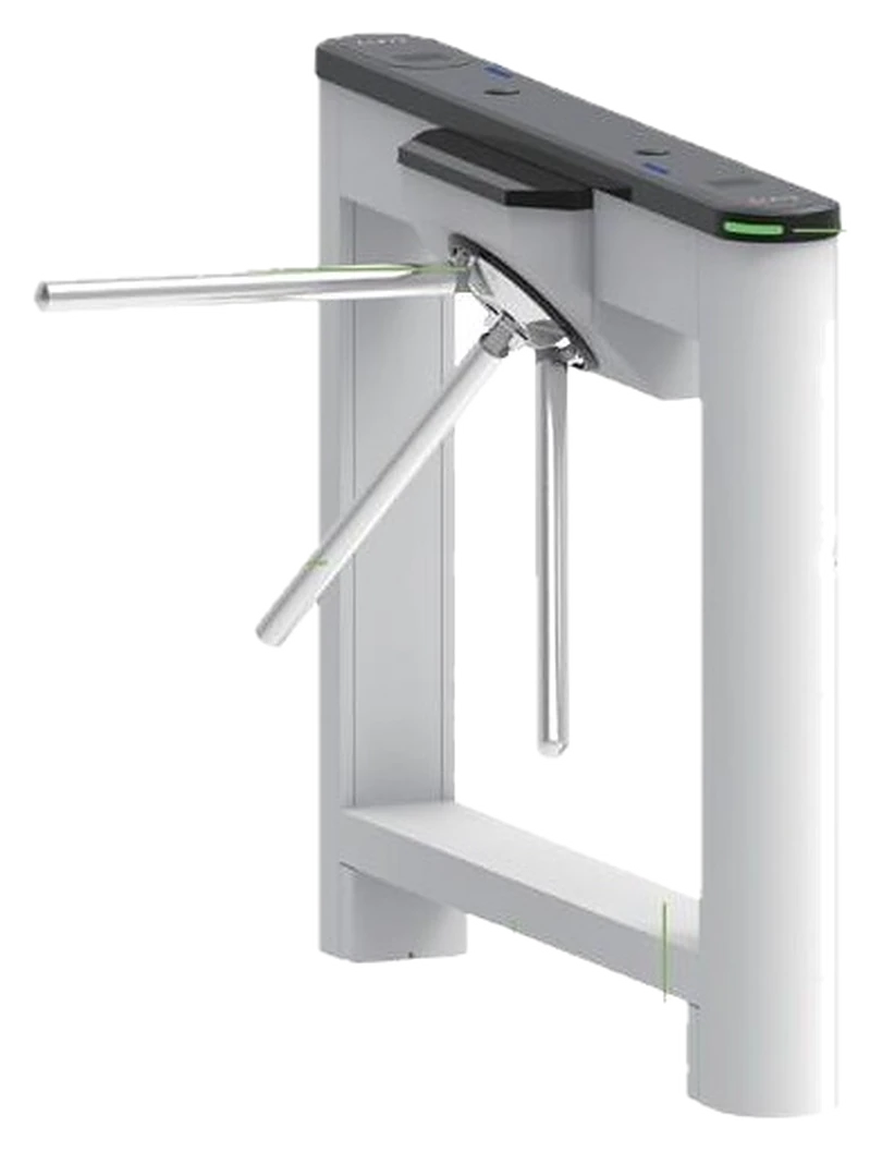 Tripod turnstile with drop arm